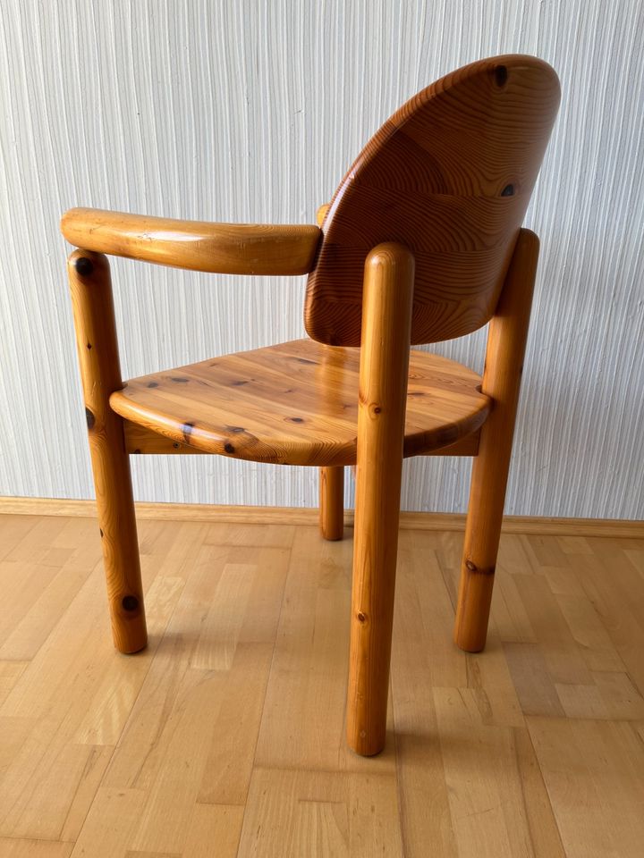 Dänisch Rainer Daumiller Holz-Stuhl 70er 80er Mid-Century Vintage in Niddatal