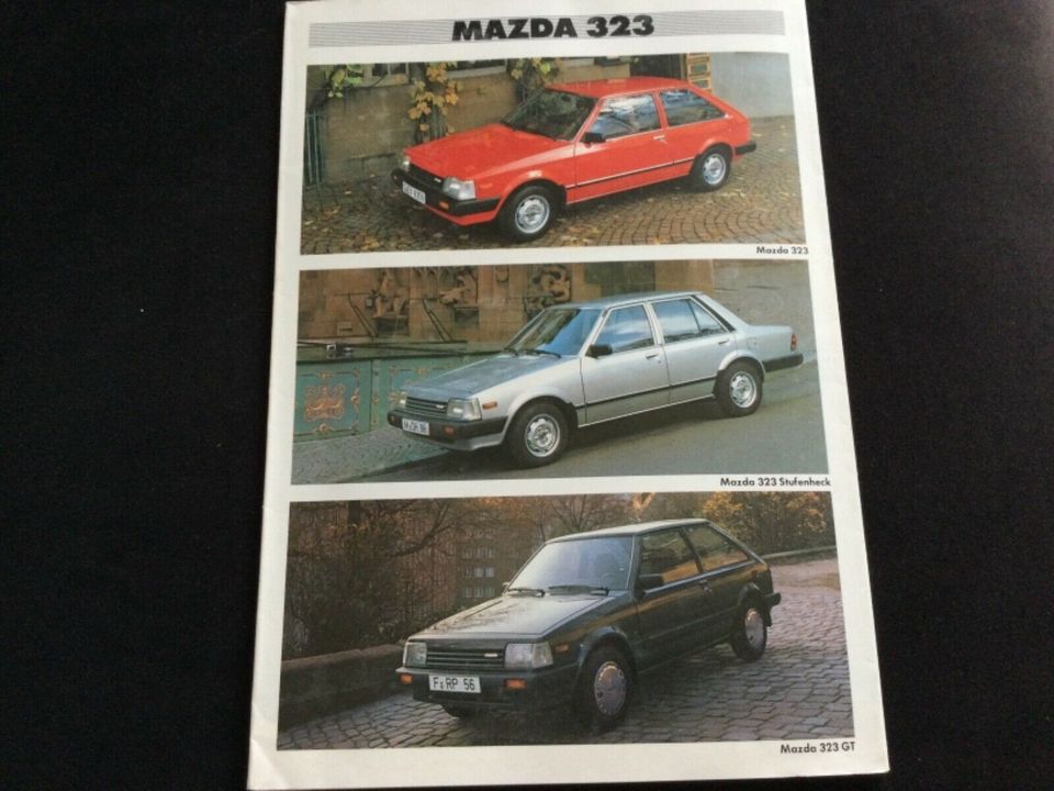 Mazda 323 Prospekt Werbung von 1983 (auch GT) in Kiel