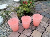 Drei Blumenübertöpfe Kunststoff rosa Garten Deko Baden-Württemberg - Rastatt Vorschau