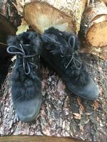 Vintage Remonte Fellboots Gr.6 (39?) Leder Latex Stiefeletten Niedersachsen - Barendorf Vorschau