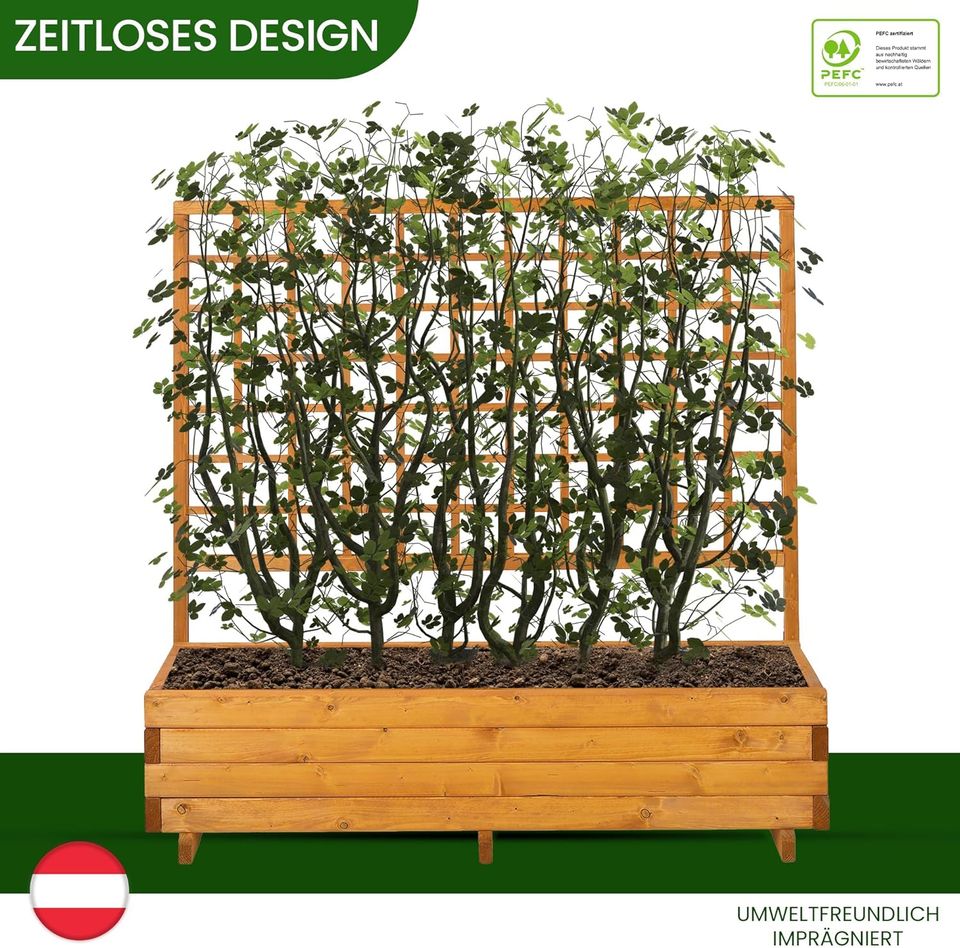 GASPO Holz Blumenkasten + Rankgitter Pflanzkübel Balkon Garten in  Nordrhein-Westfalen - Herten | eBay Kleinanzeigen ist jetzt Kleinanzeigen