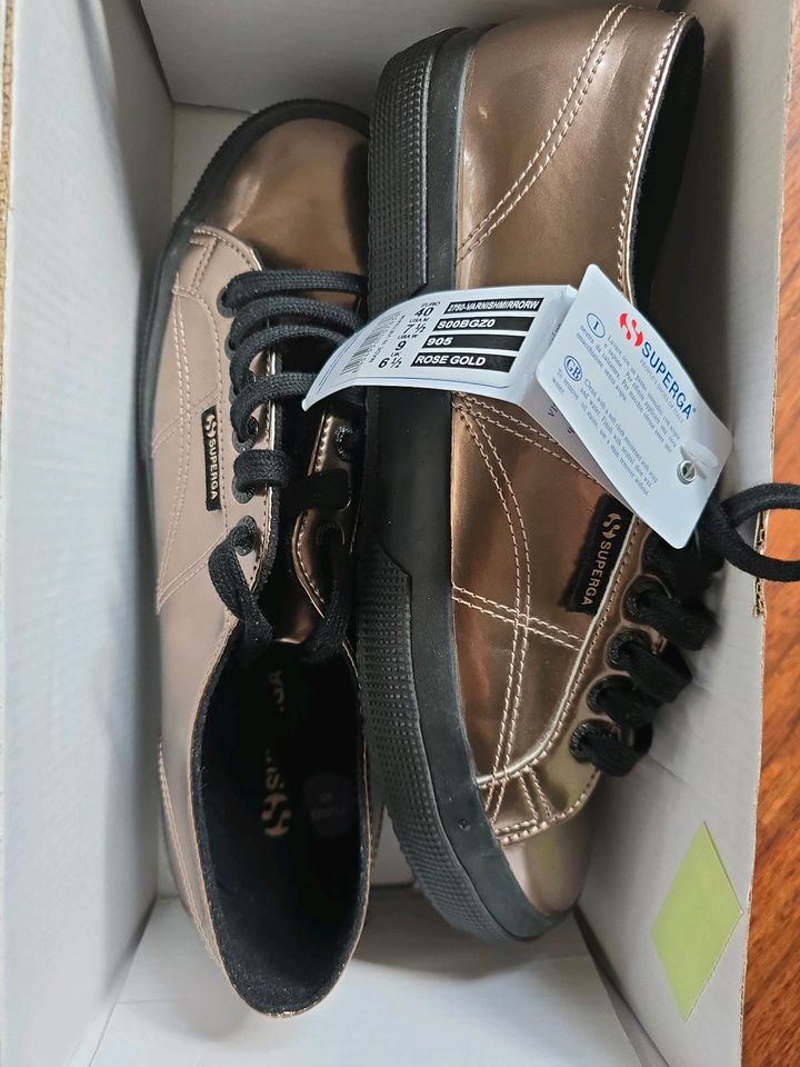 Superga sneaker Schuhe metallic schwarz 40  Neu damen Schuhe in Lünen