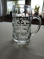 ZU VERSCHENKEN - Bierkrug 1 Liter Glas Bayern - Kitzingen Vorschau