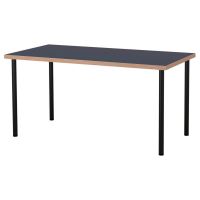 Ikea Tisch Linnmon 150x75cm Blau Schwarz + 4 Beine verstellbar Baden-Württemberg - Sachsenheim Vorschau