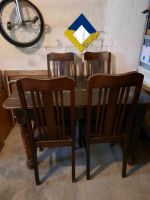Antik Tisch-Gruppe mit 4 Stühle Leder Hannover - Mitte Vorschau