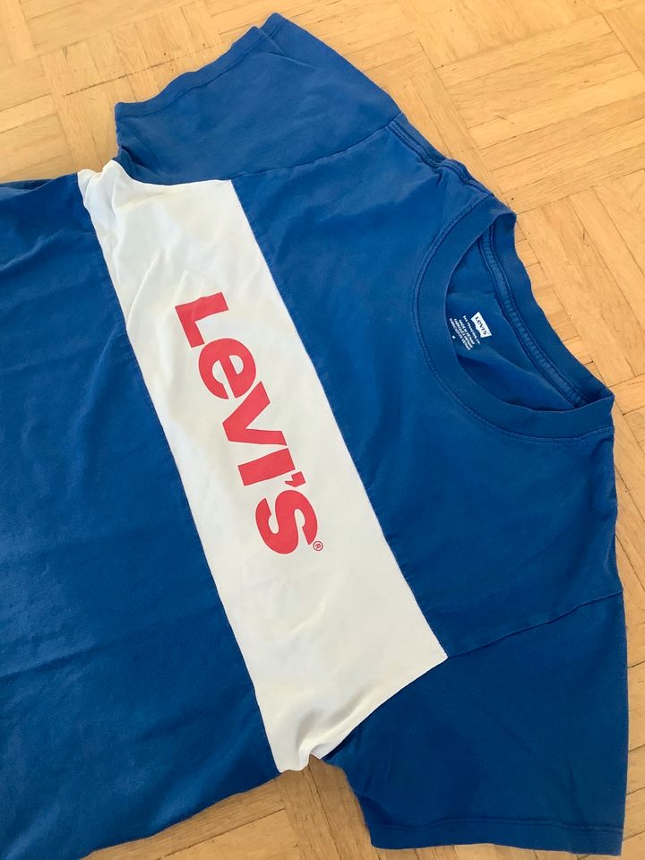 »LEVI’S« CLASSIC LOGO T Shirt - Gr: M - Woman#Damen - Blau/Weiß in Hunderdorf