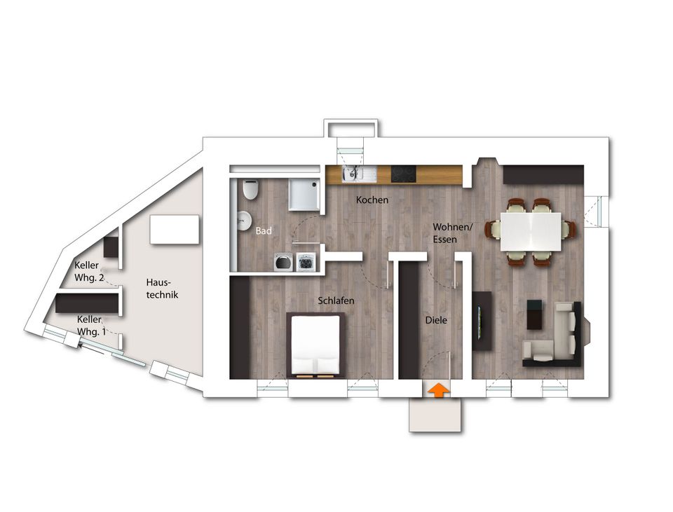 Tolle 2-Zimmer-Wohnung: Hochwertig renoviert + sofort frei, Parsberg in Parsberg