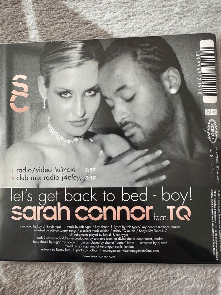 Sarah Connor Let‘s Get Back To Bed Boy Cardsleeve Promo CD in Buttstädt