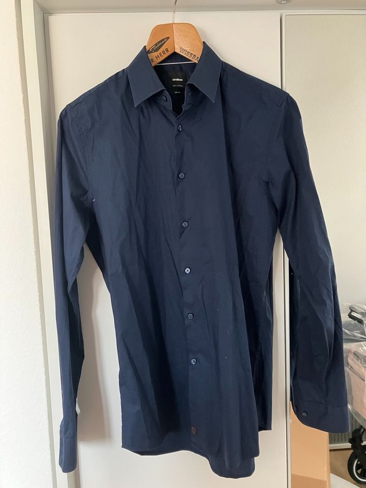 strellson Hemd in Dunkelblau Größe 15,5 / 39 Slim Fit in Geisenheim