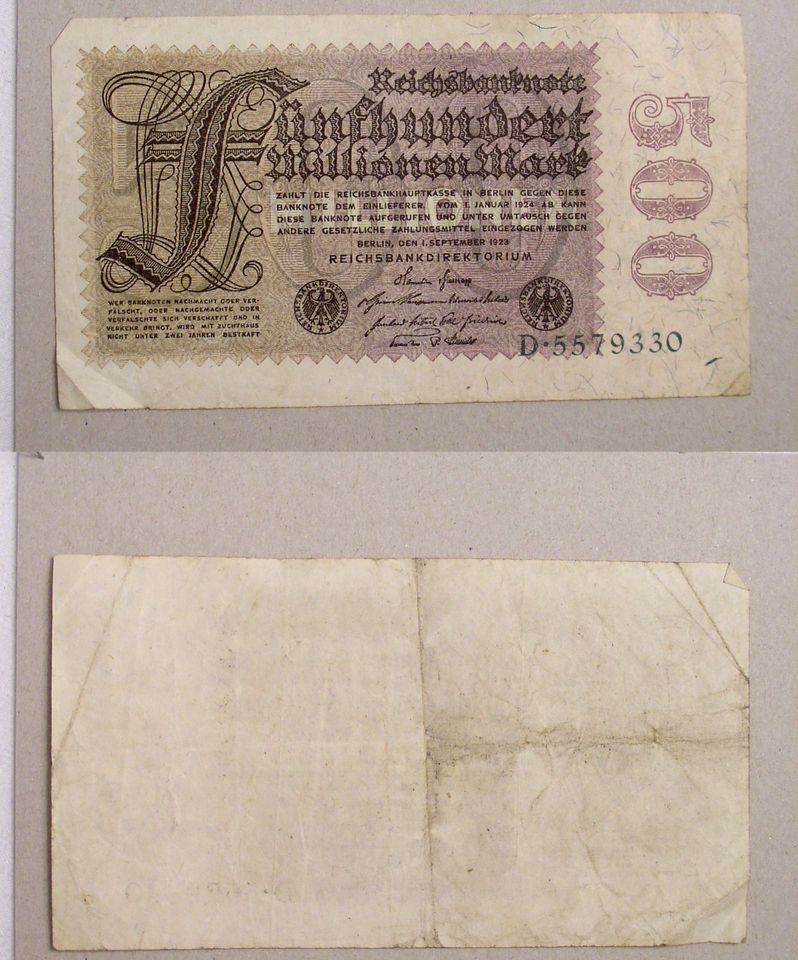 Dachboden 3 Inflation Banknoten Geldscheine 20er Jahre - TemRum5 in Berlin