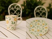 Clayre&Eef Tasse, Teller, Zitrone, Dekoration, Geschirr Nordrhein-Westfalen - Neukirchen-Vluyn Vorschau