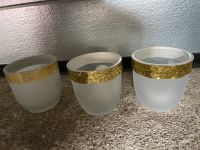 Teelicht Glas Gold Hochzeit Deko 20x + 6 Windlichter Nordrhein-Westfalen - Langenfeld Vorschau