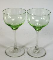 2 Weingläser grün Trinkglas Weinglas Römer Vintage sehr alt Glas Thüringen - Kammerforst Vorschau