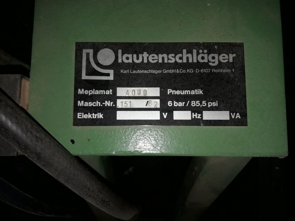 MeplaMat 4000 Lautenschläger Lochreihenbohrmaschine in Merchweiler