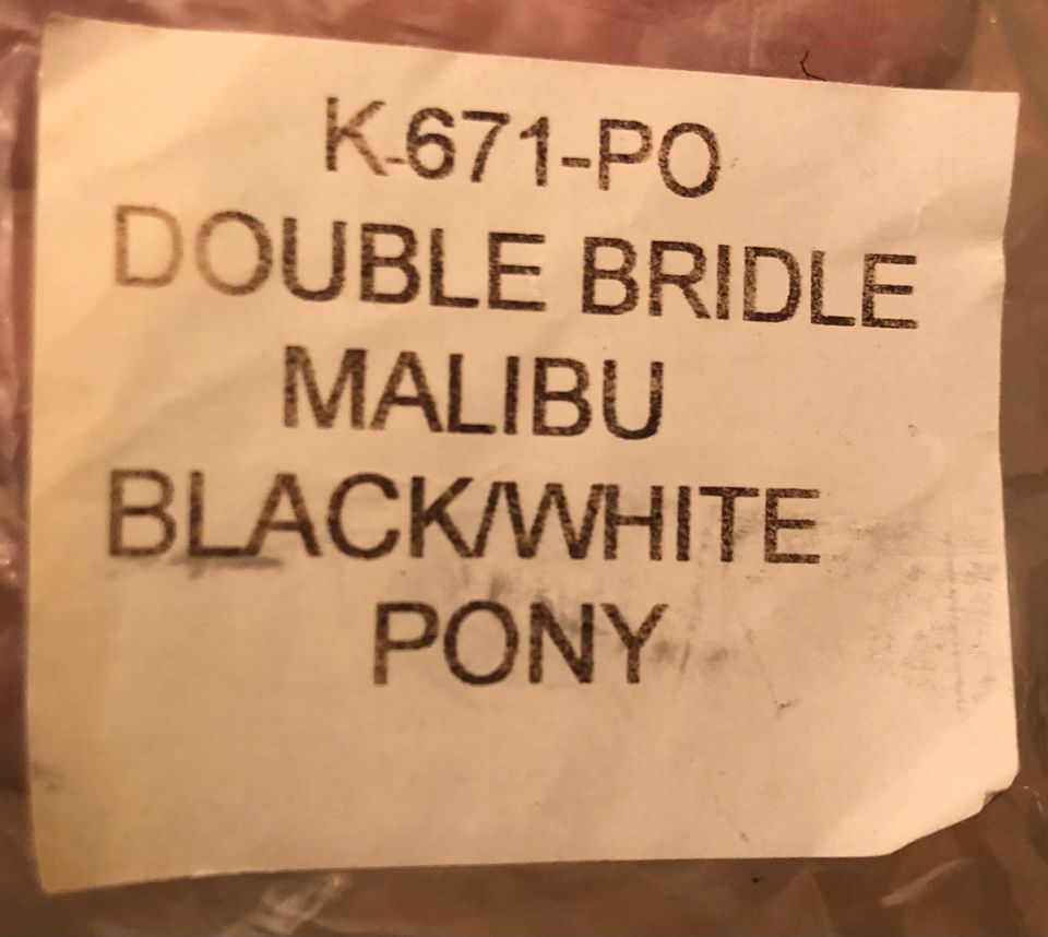 Neu! Malibu rundgenähte Kandare, Pony, schwarz-weiß in Nürnberg (Mittelfr)