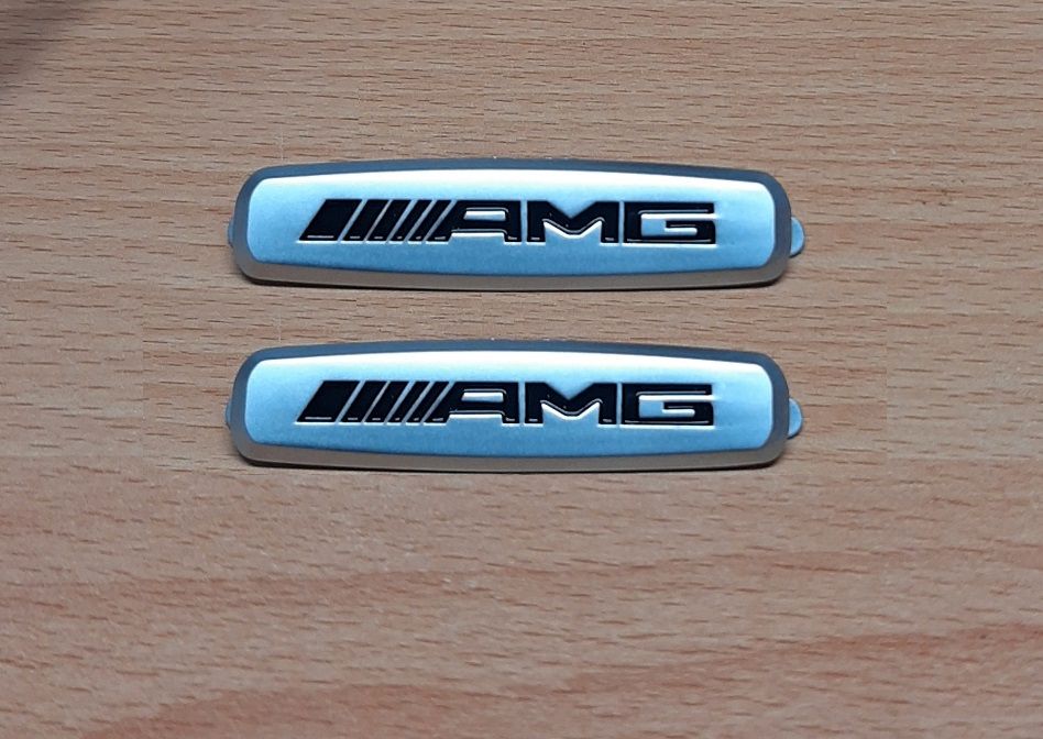 2x Mercedes-Benz AMG Logo Emblem Abzeichen Vordersitz Sitz in