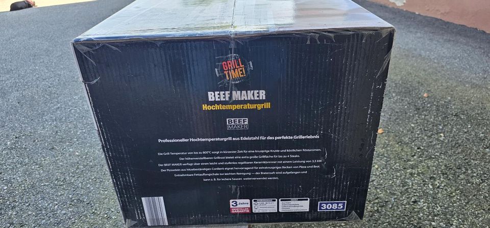 Grill Hochtemperatur Gas von BeefMaker PRO, NEU Edelstahl in Zwiesel