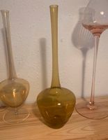 Buntglas Dekoration Vase Glas rosa gelb Retro 70e Sachsen - Mülsen Vorschau