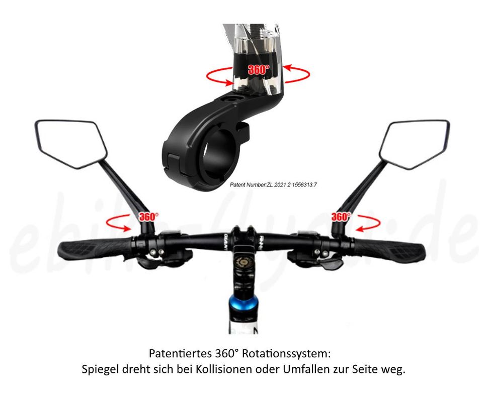 Fahrradspiegel RM-08L oder RM-13L (links) in Westoverledingen