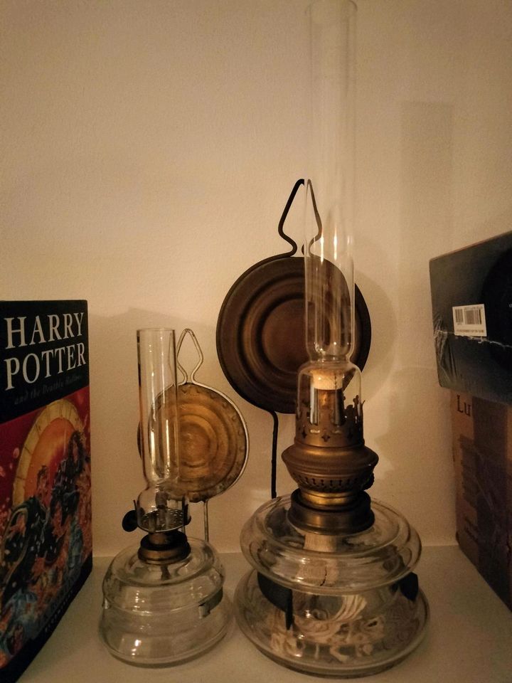 Petroleumlampe mit Spiegel, Öllampe, Dekolampe in Hannover