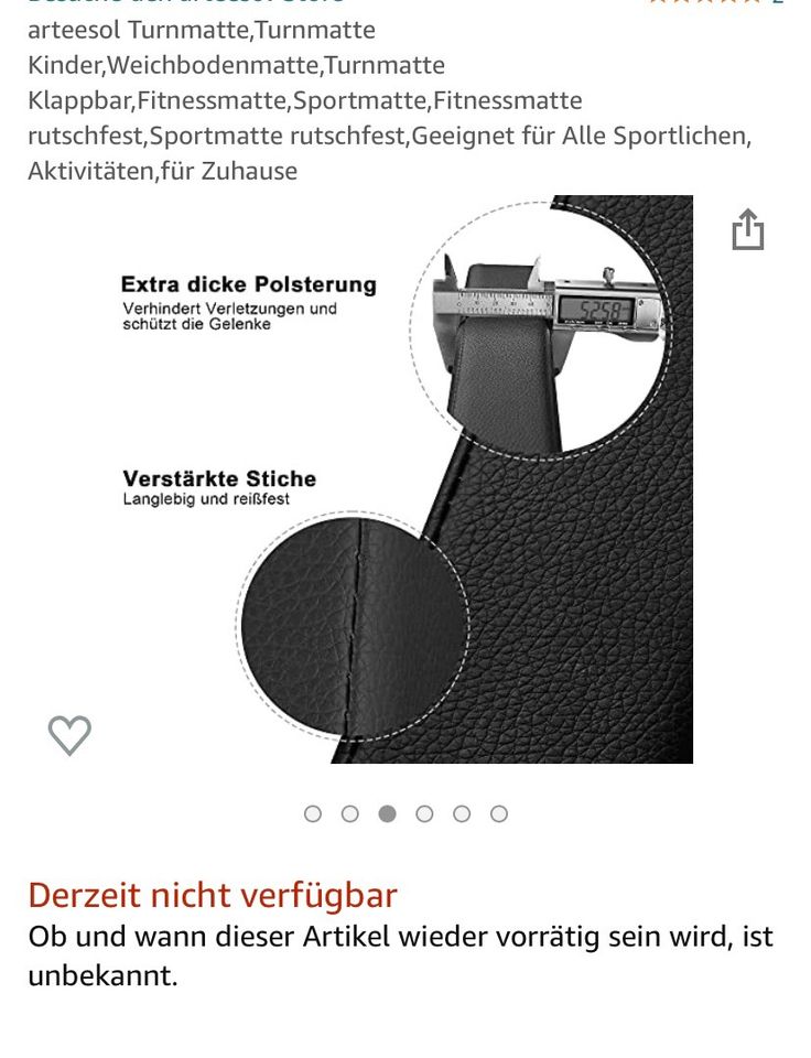 Matte für Training/ Turnmatte in Weiler bei Monzingen