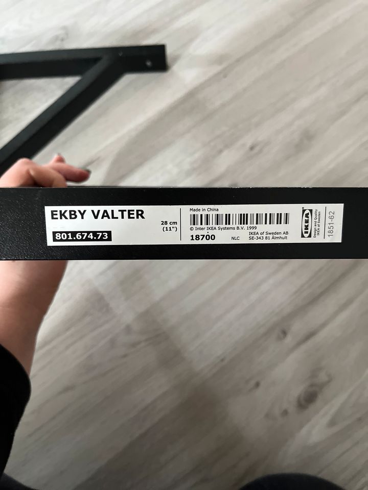 IKEA 2 Ekby Valter Regalhalter für wandregal schwarz in Guderhandviertel