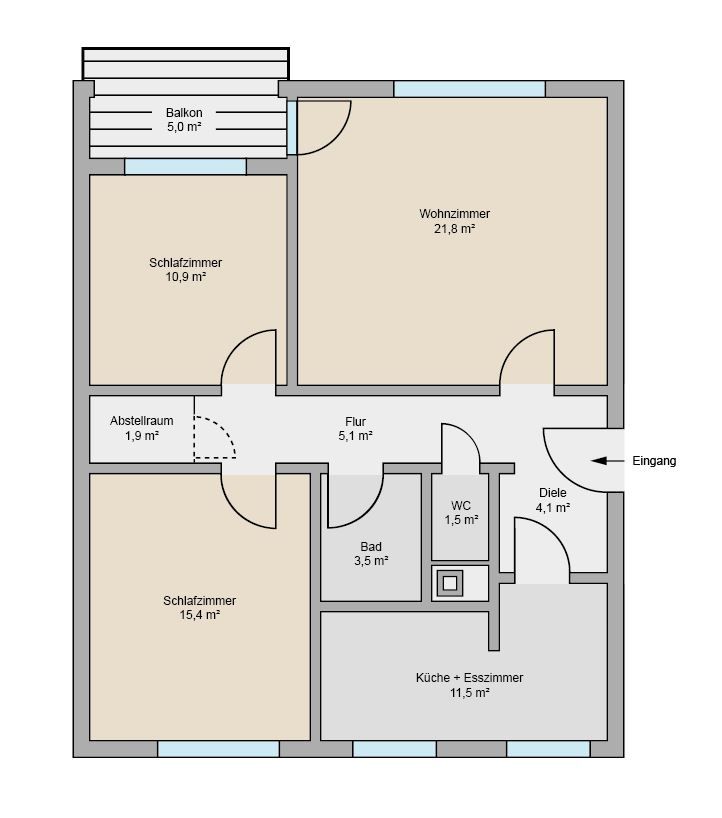 3 Zi. Wohnung mit Stellplatz in Baienfurt, provisionsfrei!!! in Baienfurt