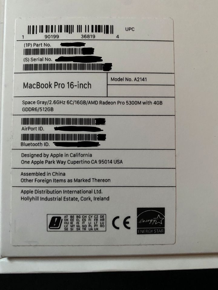 MacBook Pro 16 Zoll Space Grey - Neuwertig -  2021 in Neumarkt i.d.OPf.