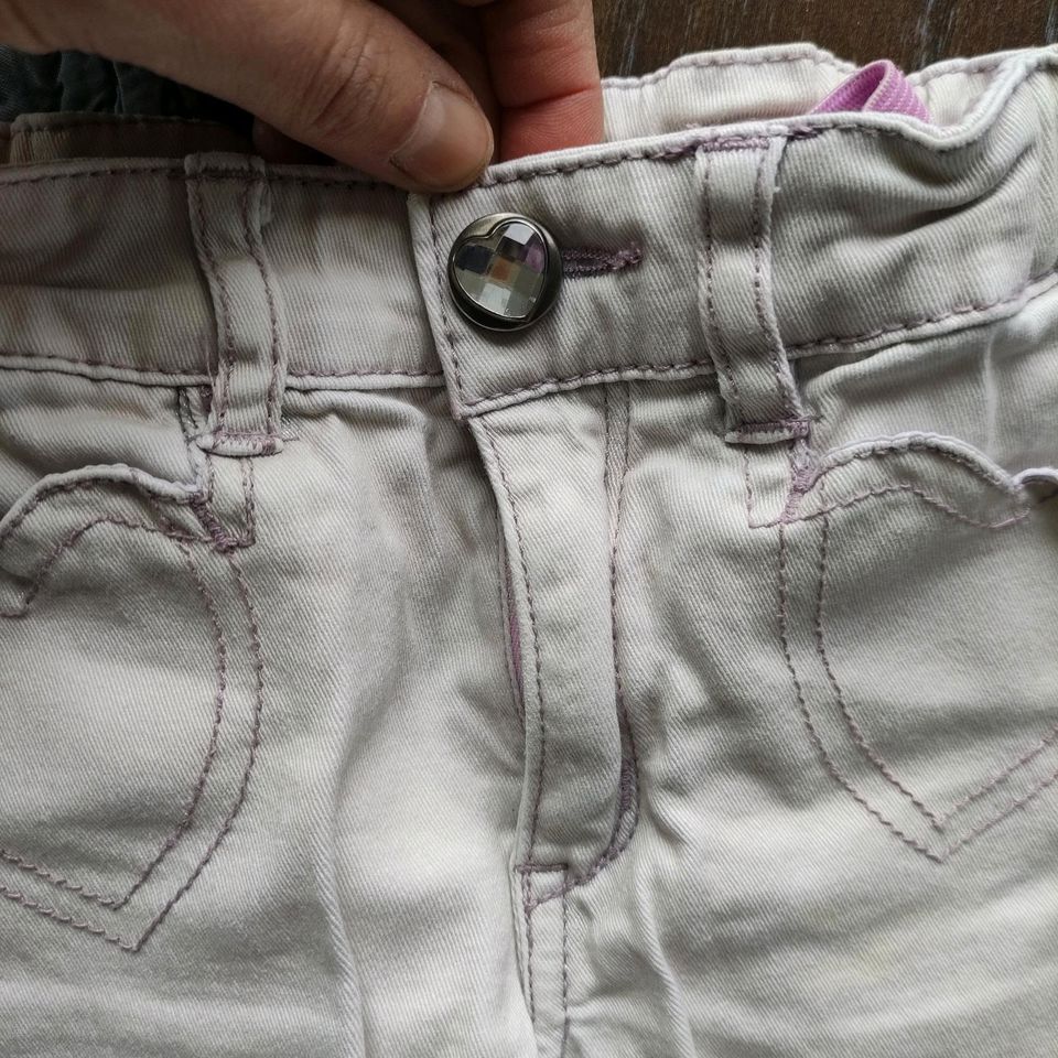 Jeans Paket für Mädchen 92 super Zustand mit Glitzersteinchen in Erkrath