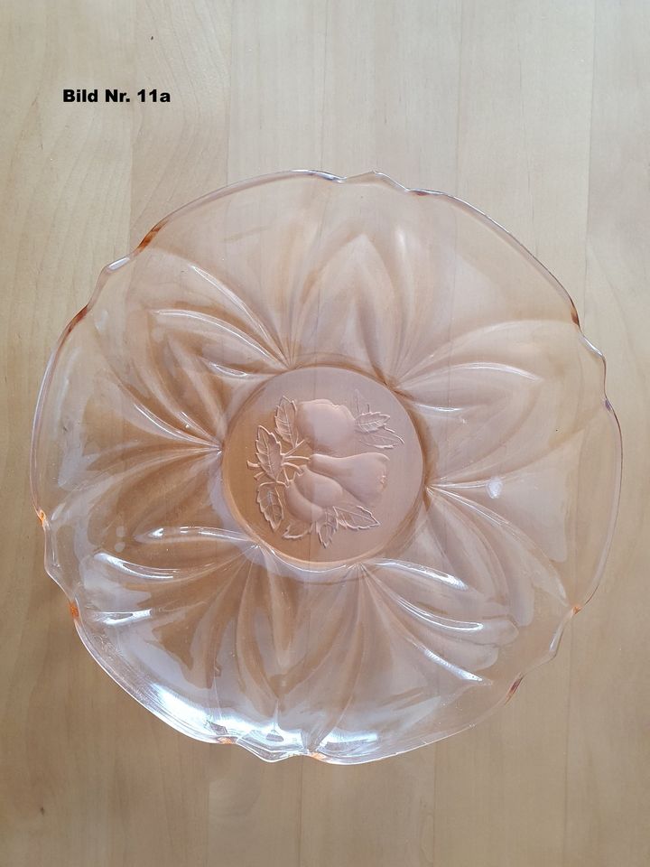 ART DECO - Rosalinglas – Glas rosa - Pressglas in Steyerberg