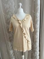 C&A gelb / creme T-Shirt mit Rüschen Gr. L / 40 Sachsen-Anhalt - Bernburg (Saale) Vorschau