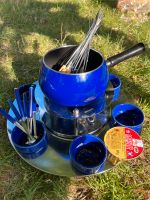 Fondue blau, Drehteller und Keramikschalen Baden-Württemberg - Merzhausen Vorschau