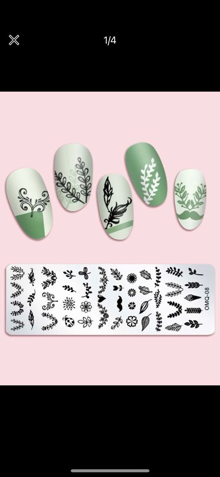 Stempel Blätter Herbst Stamping Nailart Naildesign Nageldesign in Liederbach