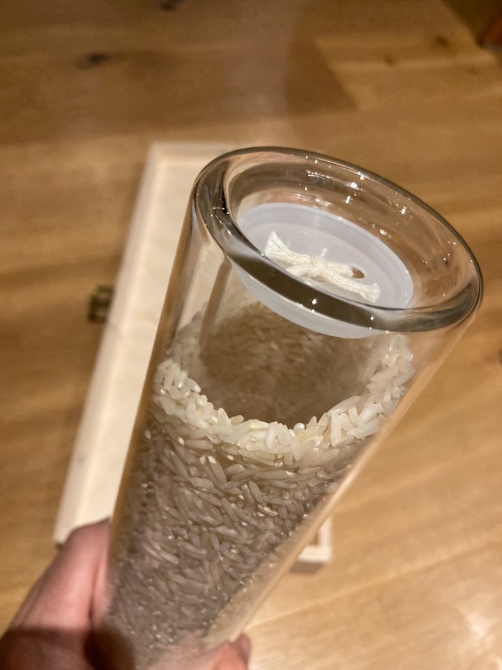 Reis Glasflasche für Geldgeschenk in Hohentengen am Hochrhein