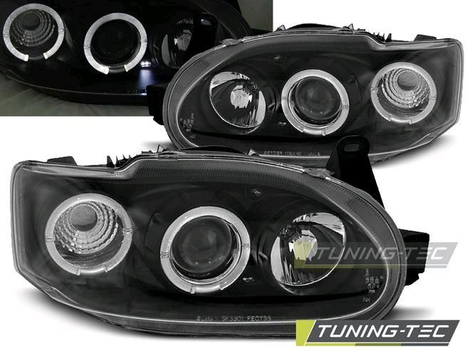 Ford Escort MK7 Angel Eyes Scheinwerfer schwarz BJ 2/95 - 8/00 in Espenau