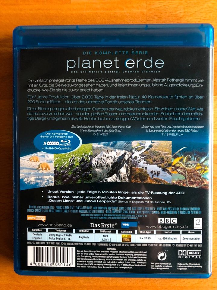 Planet Erde - Die komplette Serie 5 Discs Blu-ray - NEU in Büchen