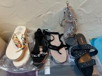 Set 5x Sandalen, 40 weis schwarz Silber .. Bayern - Donnersdorf Vorschau