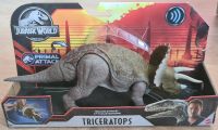 Jurassic  World Dinosaurier Mattel Triceratops Primal Attack Niedersachsen - Vienenburg Vorschau