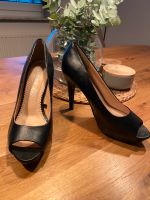 Peeptoe High Heel mit Plateau, Venturini, Ledersohle, schwarz, 39 Niedersachsen - Berne Vorschau