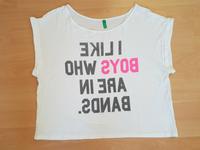 Damen Shirt „Benetton“, weiß/rosa, Gr. S Hessen - Idstein Vorschau