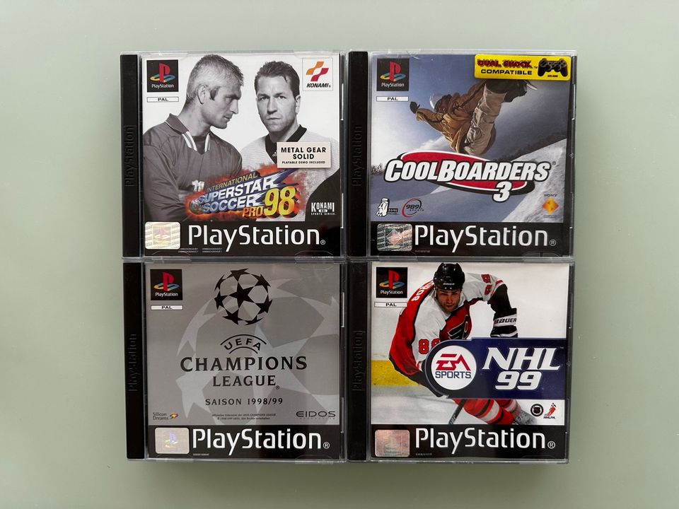 Sammlung ps1 PlayStation ps one ISS 98 NHL 99 Cool Boarders 3 in Fürth