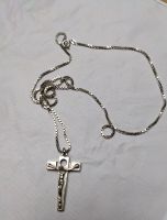 Jesus Anhänger Kreuz 925 Silber an Halskette ca 70 cm lange Kette Nordrhein-Westfalen - Krefeld Vorschau