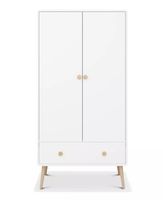 Kleiderschrank Gaia 80 x 160 cm + Nachtkommode Gaia Reinweiß Mecklenburg-Vorpommern - Pasewalk Vorschau