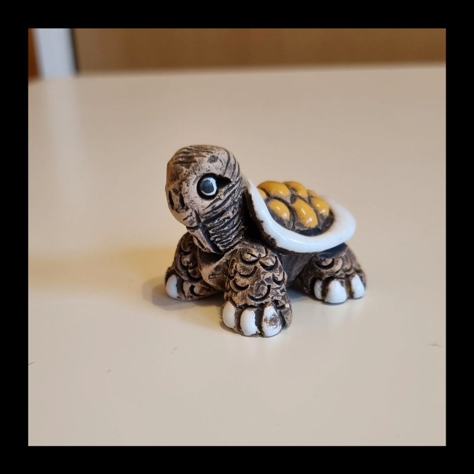 Kleine Schildkröte Figur glasiert Deko Bad vintage 80er in Wassenberg