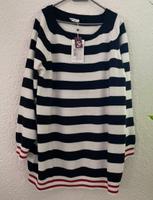 Sheego Pullover Langarm U-Boot-Auschnitt Marine Weiss 44-46 Bayern - Landshut Vorschau