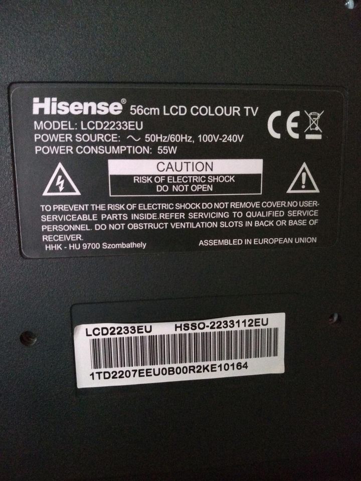Hisense Colour TV LCD2233EU in Schlüchtern