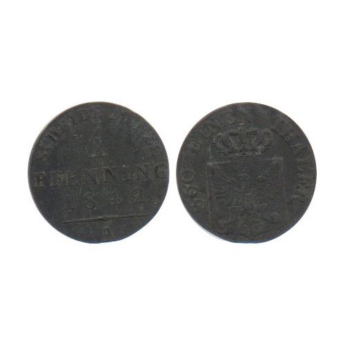 Preußen 1 Pfennig 1842 A Sammlungsauflösung in Mengelrode
