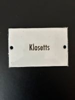 Altes Emailschild Klosetts Toiletten weiß schwarz massiv top Baden-Württemberg - Mannheim Vorschau