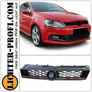 Auto Front Kühlergrille Für VW Polo 6R 2009–2014, Frontstoßstange  Motorhaube Fronthaubengitterverkleidung Styling Ersatz Zubehör,B :  : Auto & Motorrad