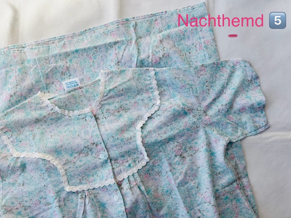 6 Damen Nachhemd Baumwolle 46 48 50 kurzarm langarm wie Neu in Leipzig